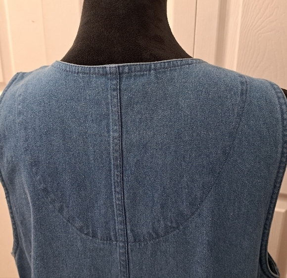 Vintage Blue J. Denim Midi Dress   Size L - Picture 7 of 12
